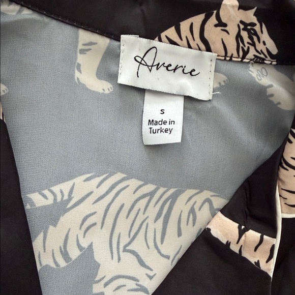 NEW AVERIE Celeb Fave 2-piece Tiger PJ Pajama Set- Kardashians, Lisa Rinna Sz S - Picture 6 of 13